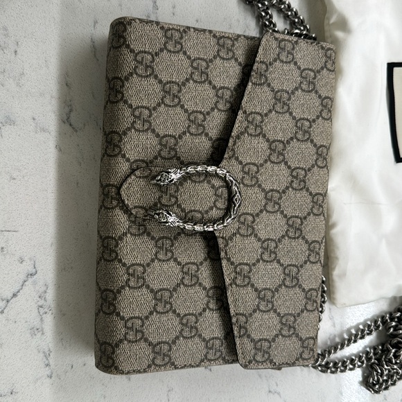Brown Gucci GG Supreme Dionysus Chain Wallet Crossbody Bag. 100% authentic - Picture 2 of 11
